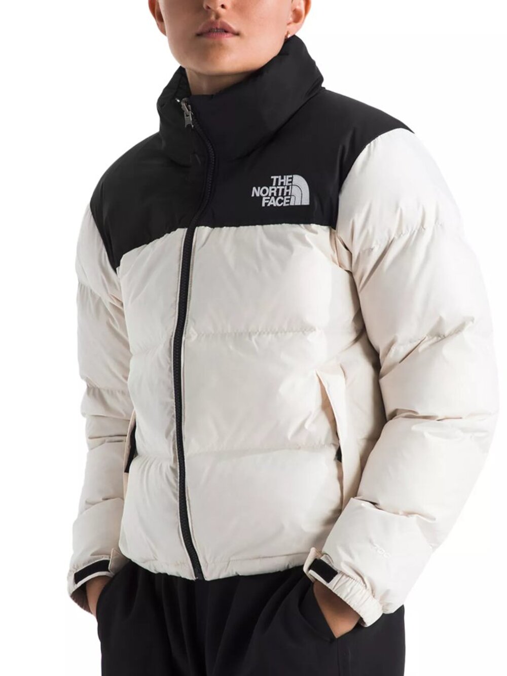 NWT The North Face Women 1996 Retro Nuptse Jacket White Dune, Size L, $380